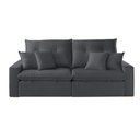 Ver imagem 5 de Sofá com Chaise B010 3 Lugares Retrátil e Reclinável 210cm Cinza Escuro Meu Sofá Online
