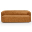 Ver imagem 4 de Sofá 2 Lugares 170cm com Poltrona Giratória Orgânica Heidy F04 Couríssimo Whisky - Lyam Decor