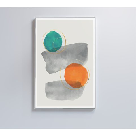 Quadro Abstrato Círculos 1 - 80x120 Cm - Adesivo Fotográfico