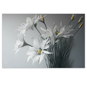 Quadro Decorativo Floral Pintura, Tela em Canvas, ideal para Sala, Quarto e Hall  (100x70 cm)
