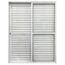 Ver imagem 6 de Porta Balcão de Alumínio 3 Folhas 210 x 120cm com Fechadura Linha 25 Esquadrias Bergamo