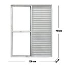 Ver imagem 3 de Porta Balcão de Alumínio 3 Folhas 210 x 120cm com Fechadura Linha 25 Esquadrias Bergamo