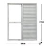 Porta Balcão de Alumínio 3 Folhas 210 x 120cm com Fechadura Linha 25 Esquadrias Bergamo - 3