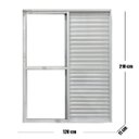 Ver imagem 3 de Porta Balcão de Alumínio 3 Folhas 210 x 120cm com Fechadura Linha 25 Esquadrias Bergamo