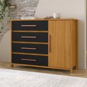 Ver imagem 1 de Cômoda 136cm 1 Porta 4 Gavetas - Ssx Multicoisas