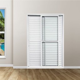 Porta Balcão de Alumínio 3 Folhas 210 x 150cm com Fechadura Linha 25 Esquadrias Bergamo - 1