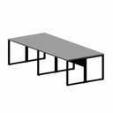 Ver imagem 4 de Mesa Escritório Plataforma Trabalho 4 Lugares 2,80m x 1,20m Pés Metal 100% MDF Industrial Executive