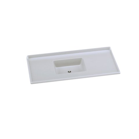 Cuba para Cozinha de Sobrepor Mármore Sintético Simples Granitada 120x55cm Aj Rorato