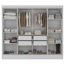 Ver imagem 2 de Guarda Roupa Casal 100% MDF 8 Portas 4 Gavetas Jatobá Yescasa