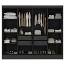 Ver imagem 3 de Guarda Roupa Casal 100% MDF 8 Portas 4 Gavetas Jatobá Yescasa Preto