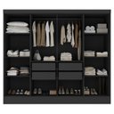 Ver imagem 2 de Guarda Roupa Casal 100% MDF 8 Portas 4 Gavetas Jatobá Yescasa
