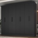 Ver imagem 1 de Guarda Roupa Casal 100% MDF 8 Portas 4 Gavetas Jatobá Yescasa