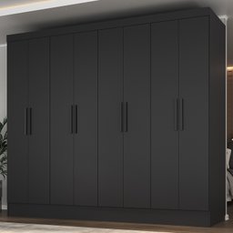 Guarda Roupa Casal 100% MDF 8 Portas 4 Gavetas Jatobá Yescasa - 1