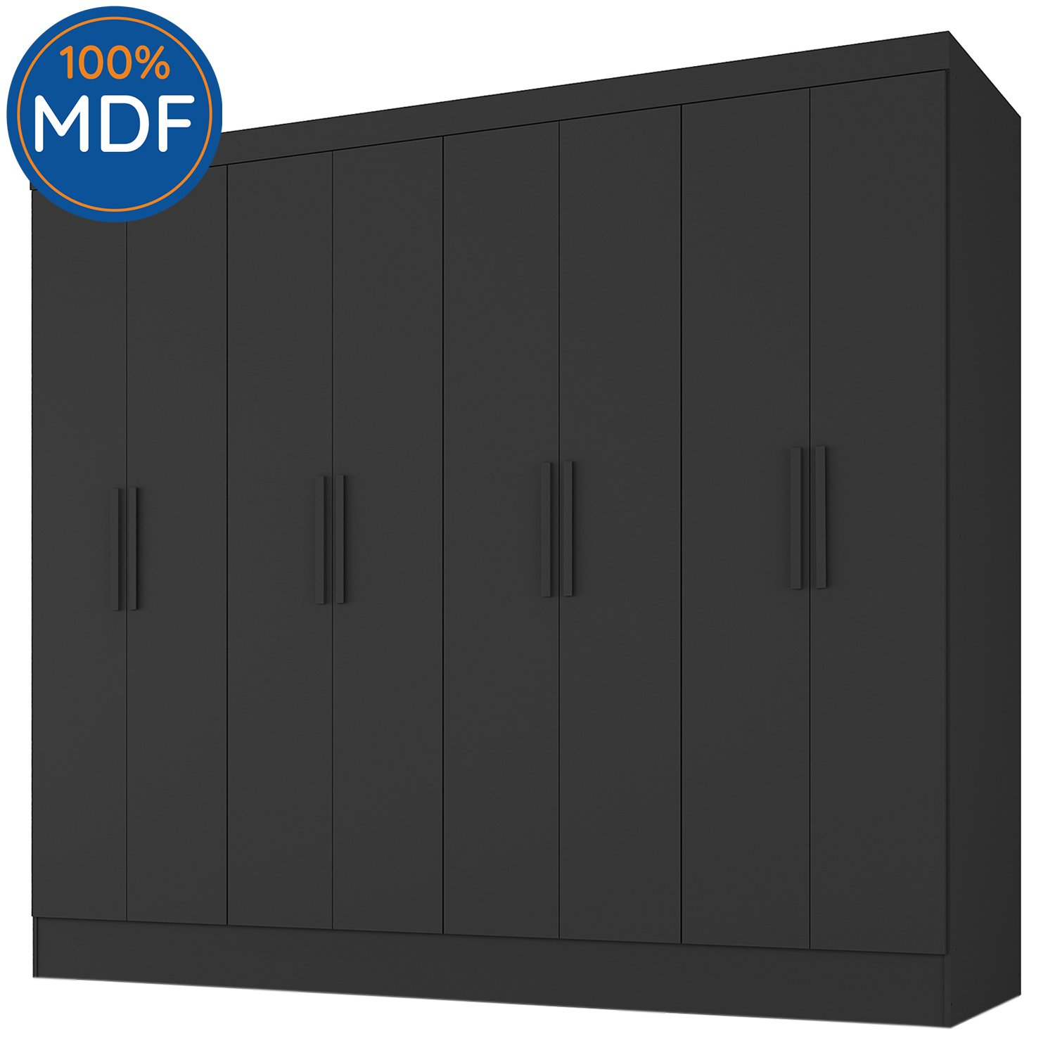 Guarda Roupa Casal 100% MDF 8 Portas 4 Gavetas Jatobá Yescasa - 4