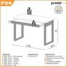 Kit 2 Peças com Escrivaninha 1 Gaveta 118cm e Estante Torre 2 Gavetas 100% MDF - 6
