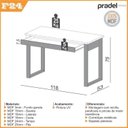 Ver imagem 6 de Kit 2 Peças com Escrivaninha 1 Gaveta 118cm e Estante Torre 2 Gavetas 100% MDF