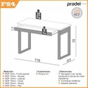 Ver imagem 6 de Conjunto 2 Peças com Escrivaninha 1 Gaveta 100% MDF 118cm e Estante Torre 2 Gavetas Freijó Preto Marrom