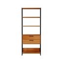 Ver mais imagens de Conjunto 2 Peças com Escrivaninha 1 Gaveta 100% MDF 118cm e Estante Torre 2 Gavetas Freijó Preto Marrom