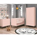 Ver imagem 7 de Quarto de Bebê Theo 2 Portas Rosa com Pés Amadeirados – Reller