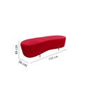 Ver imagem 6 de Puff Decorativo Orgânico Alana Veludo Vermelho