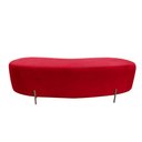 Ver imagem 4 de Puff Decorativo Orgânico Alana Veludo Vermelho