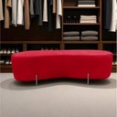 Ver imagem 1 de Puff Decorativo Orgânico Alana Veludo Vermelho