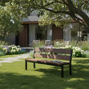 Ver imagem 3 de Banco em Madeira Plástica Ecológico para Jardim com Encosto - 1,50m