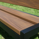 Ver imagem 4 de Banco em Madeira Plástica Ecológico para Jardim com Encosto - 1,50m