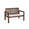 Banco de Jardim 2 Lugares com Almofada Madeira Maciça Yescasa - 2