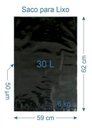Ver imagem 2 de 100 Sacos para Lixo Preto Reforçado 30 Litros