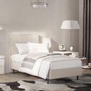 Ver imagem 2 de Kit Cama One C Cabeceira em Veludo Madeira e Mdf Resistente Bege