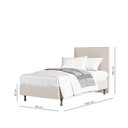Ver imagem 3 de Kit Cama One C Cabeceira em Veludo Madeira e Mdf Resistente Bege