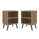 Ver imagem 2 de Conjunto 2 Mesas de Cabeceiras com Prateleira e Nichos