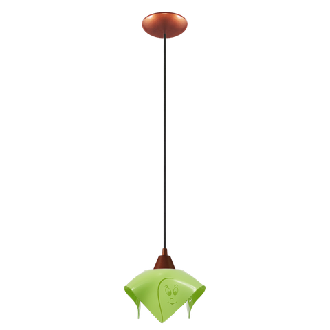 Pendente Moderno Quarto Infantil Papoula Fantasminha Verde
