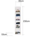 Ver imagem 3 de Closet Modulado Sem Portas com Prateleiras 35 cm MDF Lotus Belmax:Branco