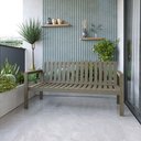 Ver imagem 1 de Banco de Jardim 3 Lugares Madeira Maciça Yescasa Nogueira