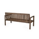 Ver imagem 6 de Banco de Jardim 3 Lugares Madeira Maciça Yescasa Nogueira