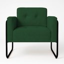 Ver imagem 6 de Poltrona Sala Industrial Alta Tubo Preto Kit 2 Elisa Veludo Verde D03 - D'Rossi