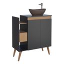 Ver imagem 3 de Gabinete Para Banheiro Em Madeira Lótus 80