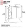 Gabinete Para Banheiro Em Madeira Lótus 80 - 4