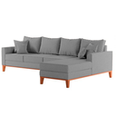 Ver imagem 4 de Sofá 4 Lugares Beny com Chaise Direito Linho Cinza