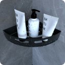 Ver imagem 1 de Suporte Porta Shampoo Para Banheiro De Canto Inox Preto