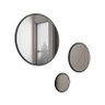 Kit 3 Espelhos Redondos Decorativos Oásis Preto - PR Móveis - 1