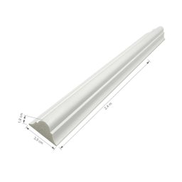 Rodameio de Poliestireno Frisado 3,5cm x 2,40m Rende 2,40 Metros Casa Grassi - 5