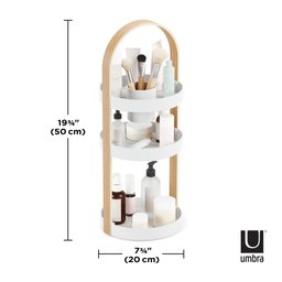 Bellwood - Organizador de Cosméticos Branco e Natural - 5