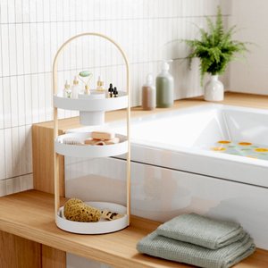 Bellwood - Organizador de Cosméticos Branco e Natural
