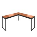 Ver imagem 2 de Escrivaninha Mesa de Canto em L 150x150cm Madeira Móveis Industrial Magno Cobre com Preto