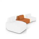 Ver imagem 2 de Sofá 3 Lugares Orgânico com Chaise e 2 Módulos Berlim Bouclê Off White/caramelo K01 - D’Rossi