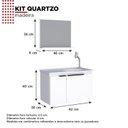 Ver imagem 4 de Gabinete para Banheiro com Espelho e Lavatorio Branco