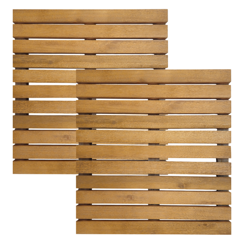 2 Deck Madeira Modular Eucalipto 50x50 Pintado Stain Imbuia
